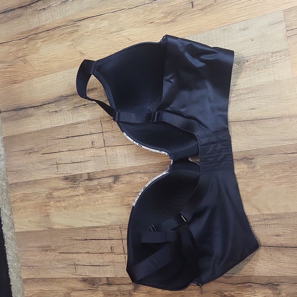 SOMA Black Tan Enhancing Shape Full Coverage Lace Trim Underwire Bra - 36DDD - Picture 3 of 7